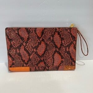 Stella McCartney Papaya Oversize Clutch Bag Patch